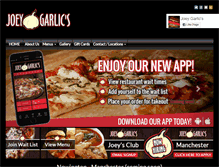 Tablet Screenshot of joeygarlics.com